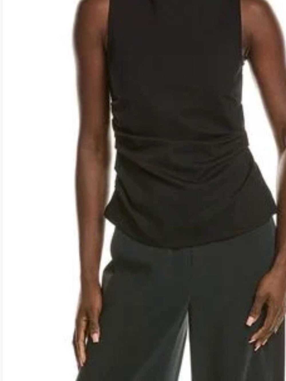 rag & bone Black Sleeveless Mock Neck top